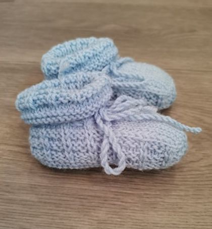 Baby Blue booties- Bubbles